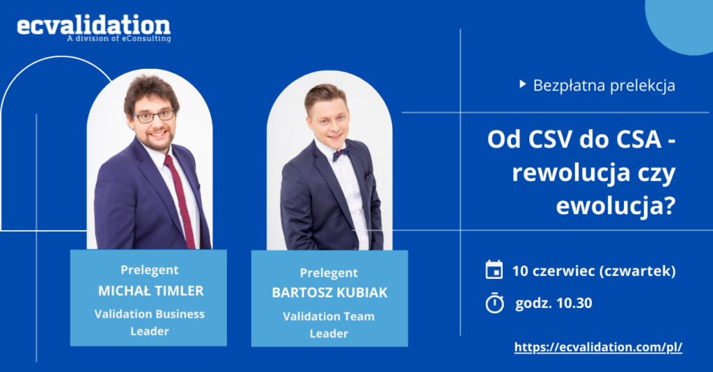 webinar invitation with speakers and webinar details on the blue background